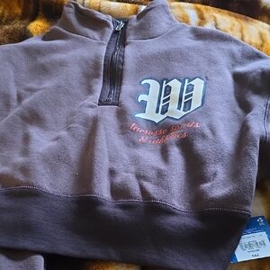 Brown Quarter-Zip Sweatshirt